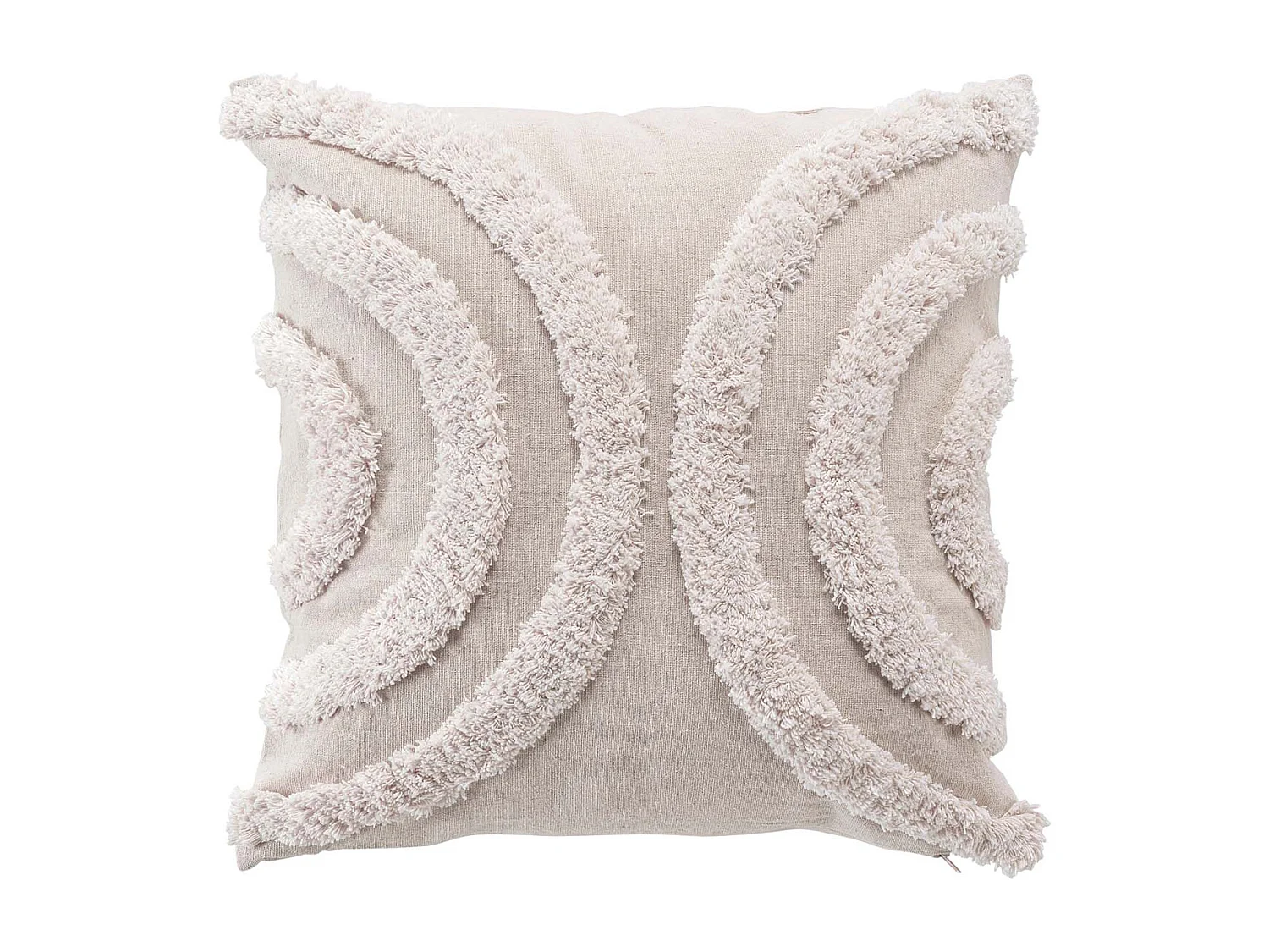 Coussin Déco Tufté "Zita" 40x40cm Naturel