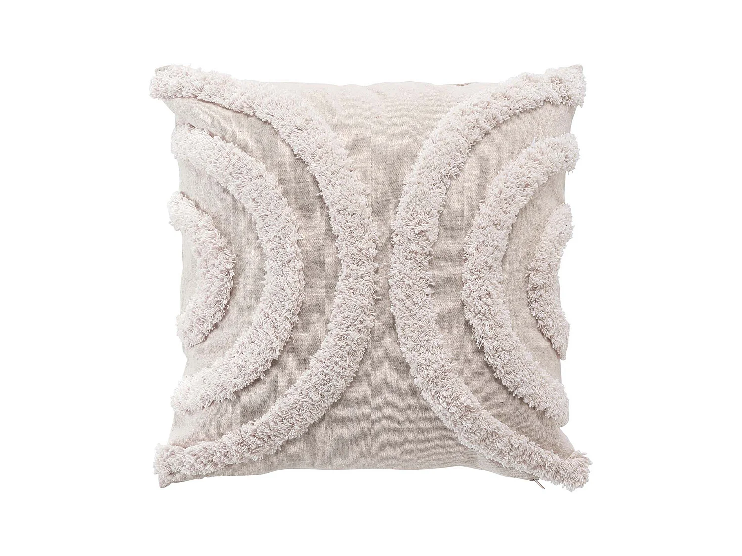 Coussin Déco Tufté "Zita" 40x40cm Naturel