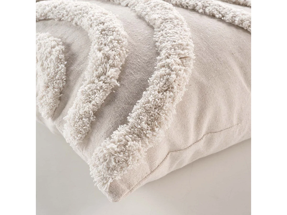 Cojín desenfundable con motivos capitonados