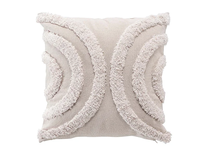 Coussin Déco Tufté "Zita" 40x40cm Naturel