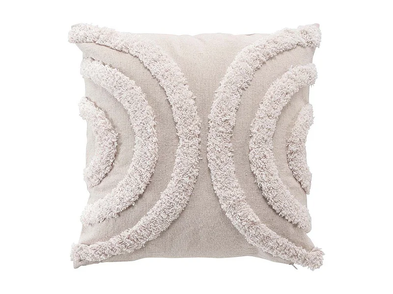 Coussin Déco Tufté "Zita" 40x40cm Naturel