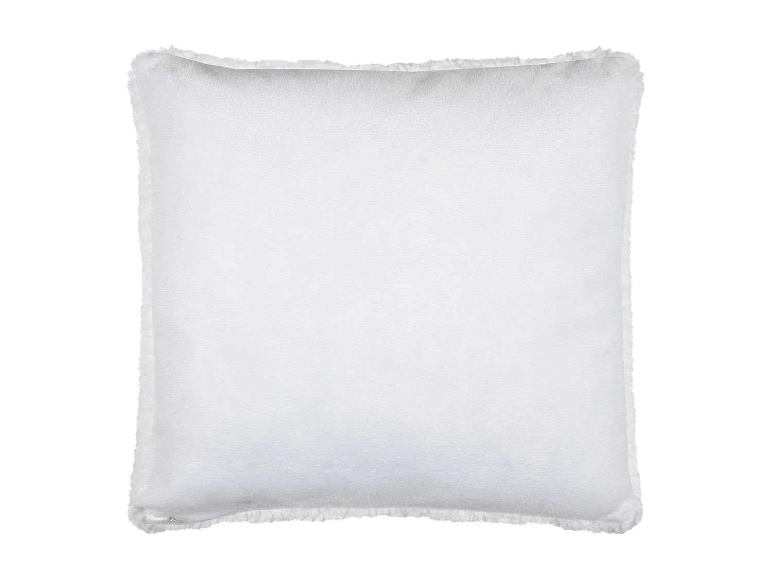 Coussin carré moelleux fausse fourrure