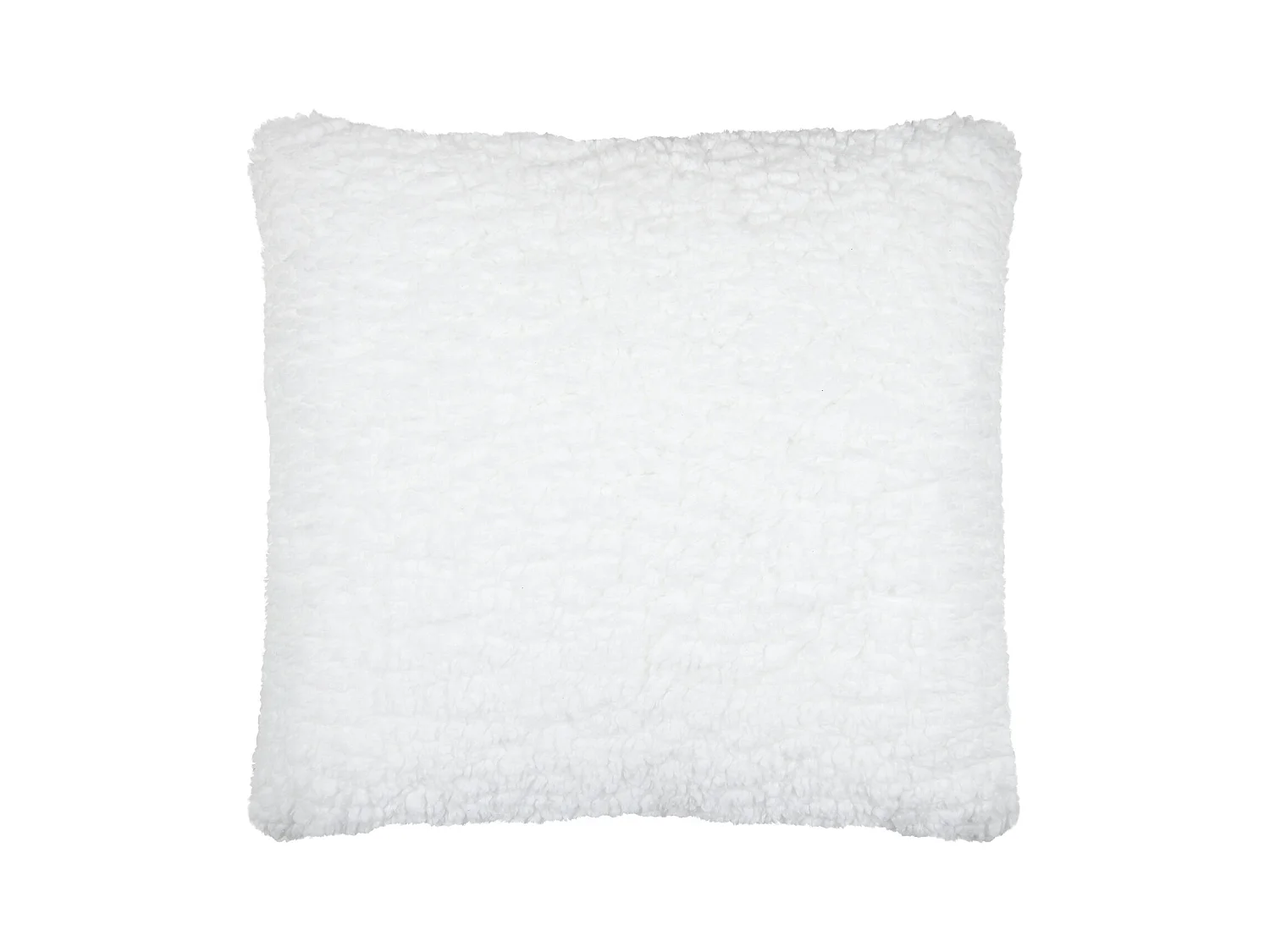 Coussin carré moelleux fausse fourrure