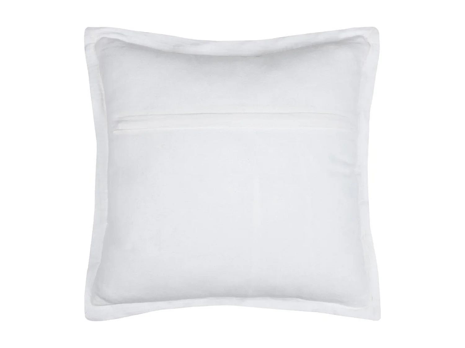 Coussin carré uni en gaze de coton surpiquée