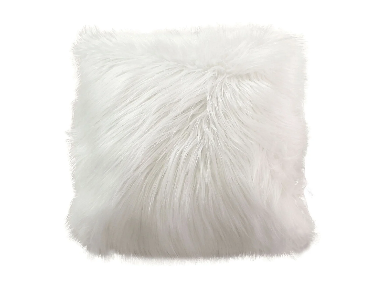 Coussin Déco Effet Fourrure "Epicéa" 45x45cm Écru