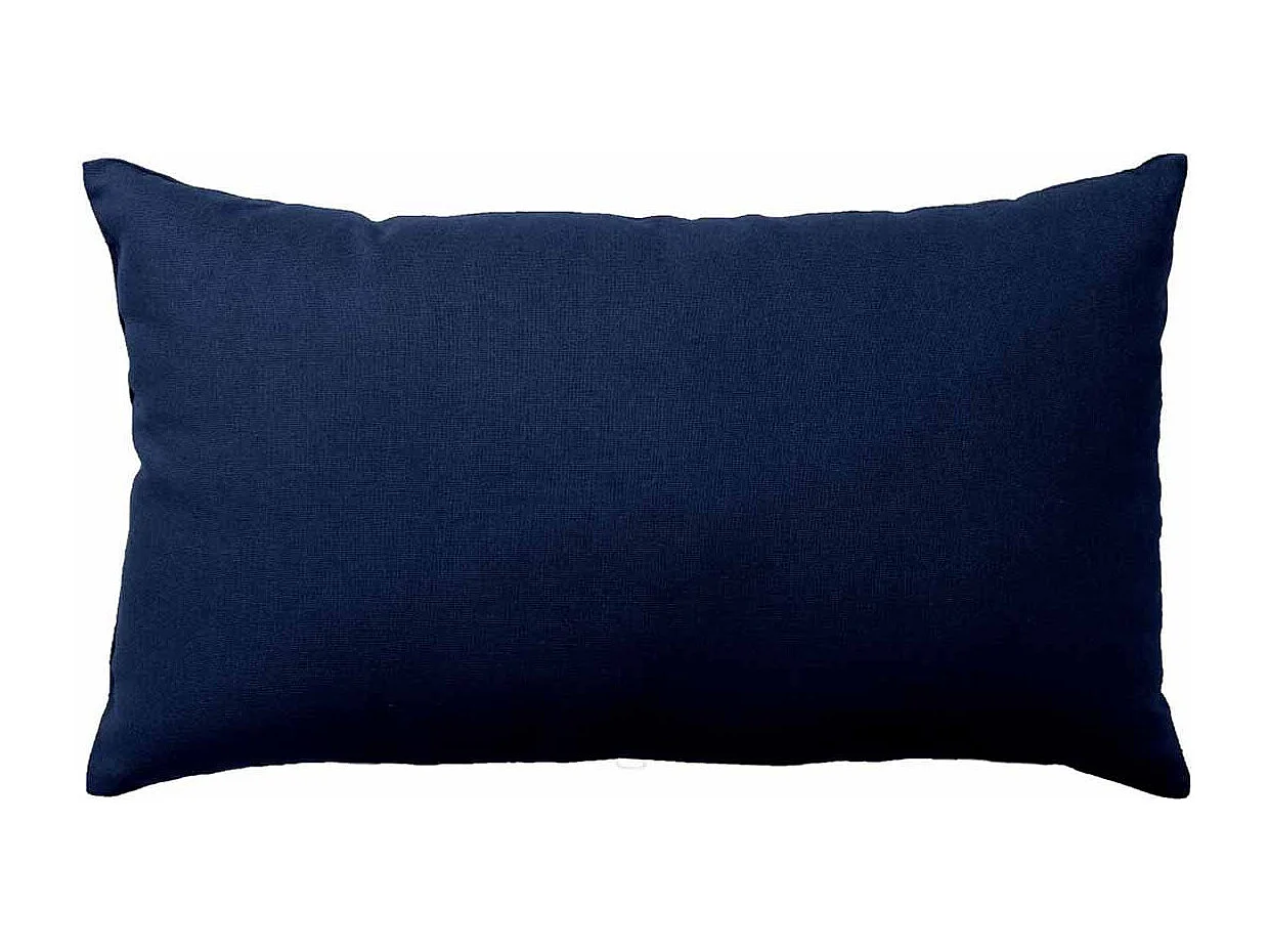 Coussin Déco Uni "Panama" 30x50cm Bleu Marine