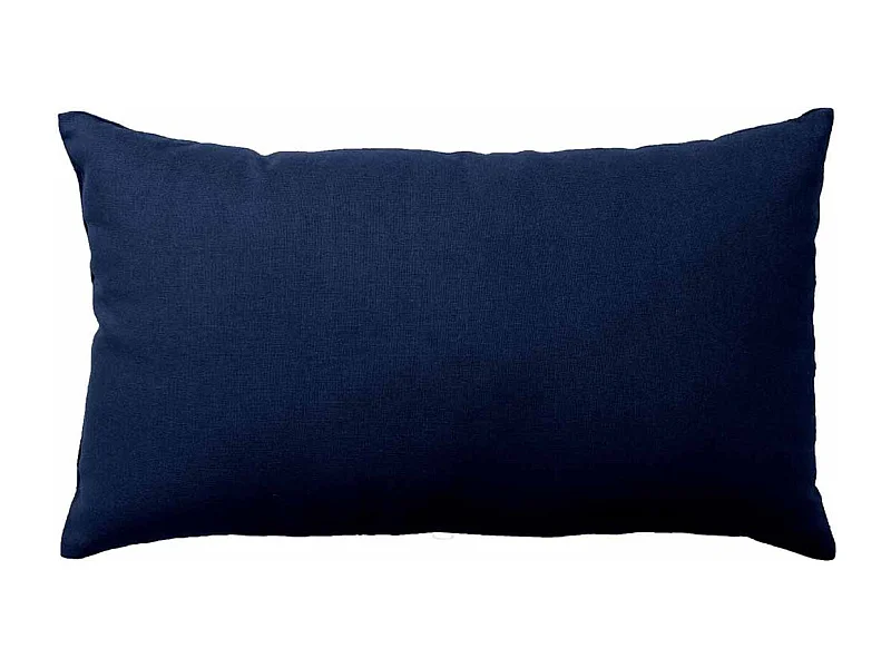 Coussin Déco Uni "Panama" 30x50cm Bleu Marine