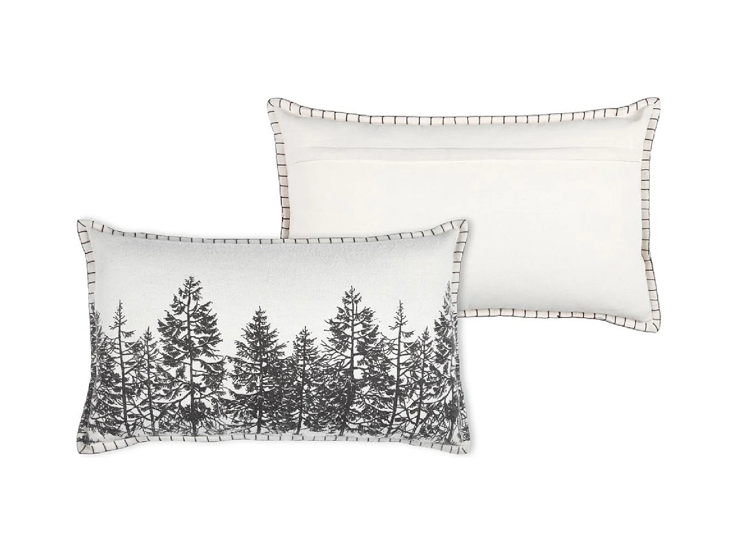 Coussin forêt esprit montagne en velours de coton imprimé