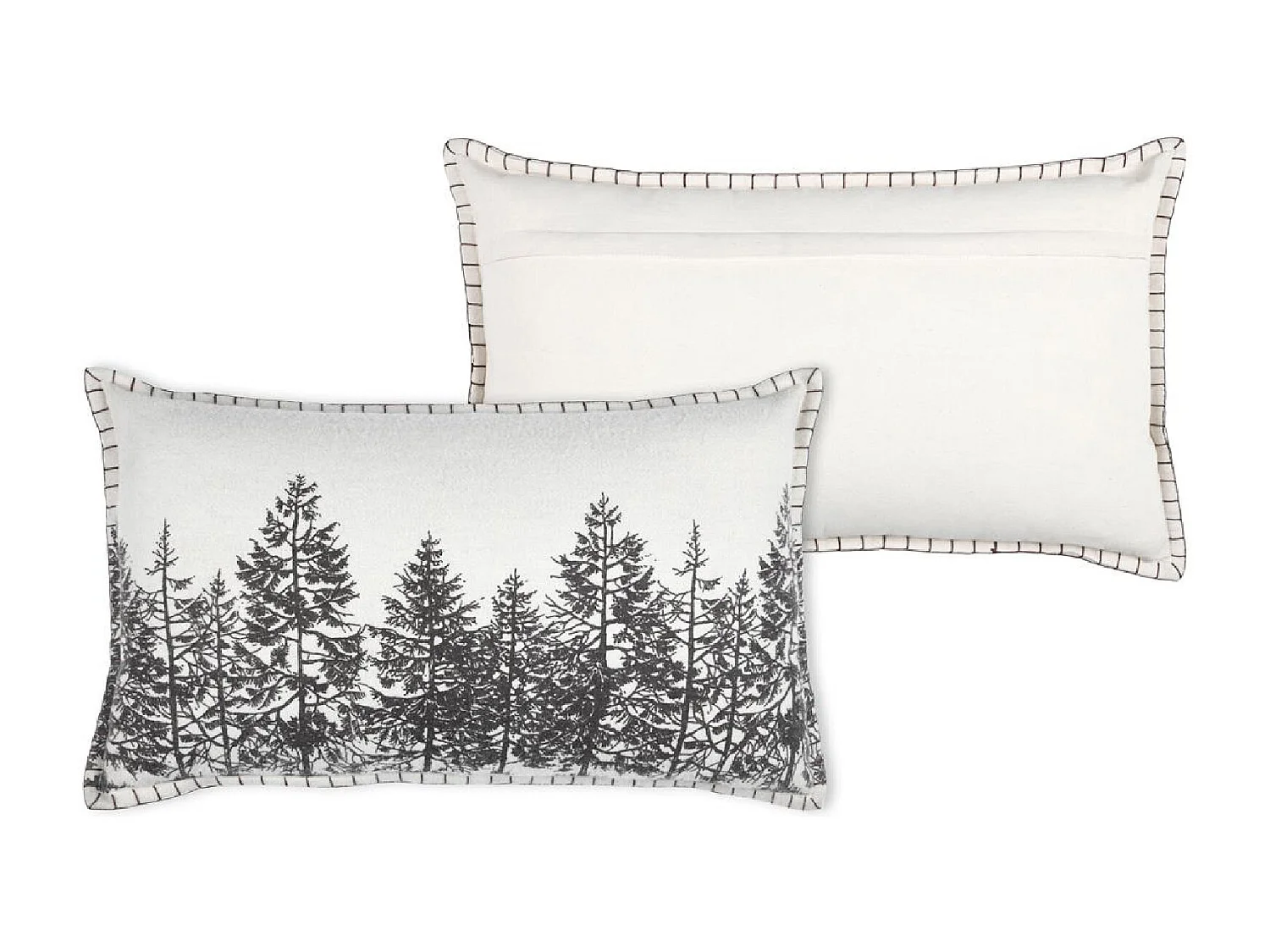 Coussin forêt esprit montagne en velours de coton imprimé