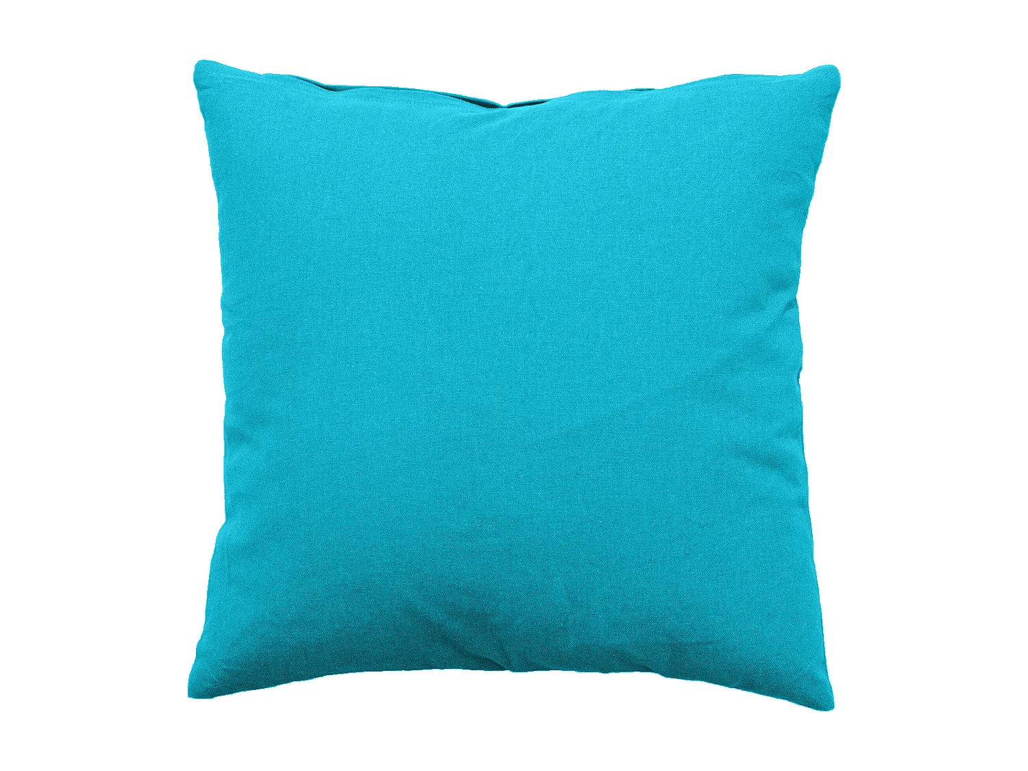 Coussin Déco Uni Déhoussable "Panama" 60x60cm Turquoise