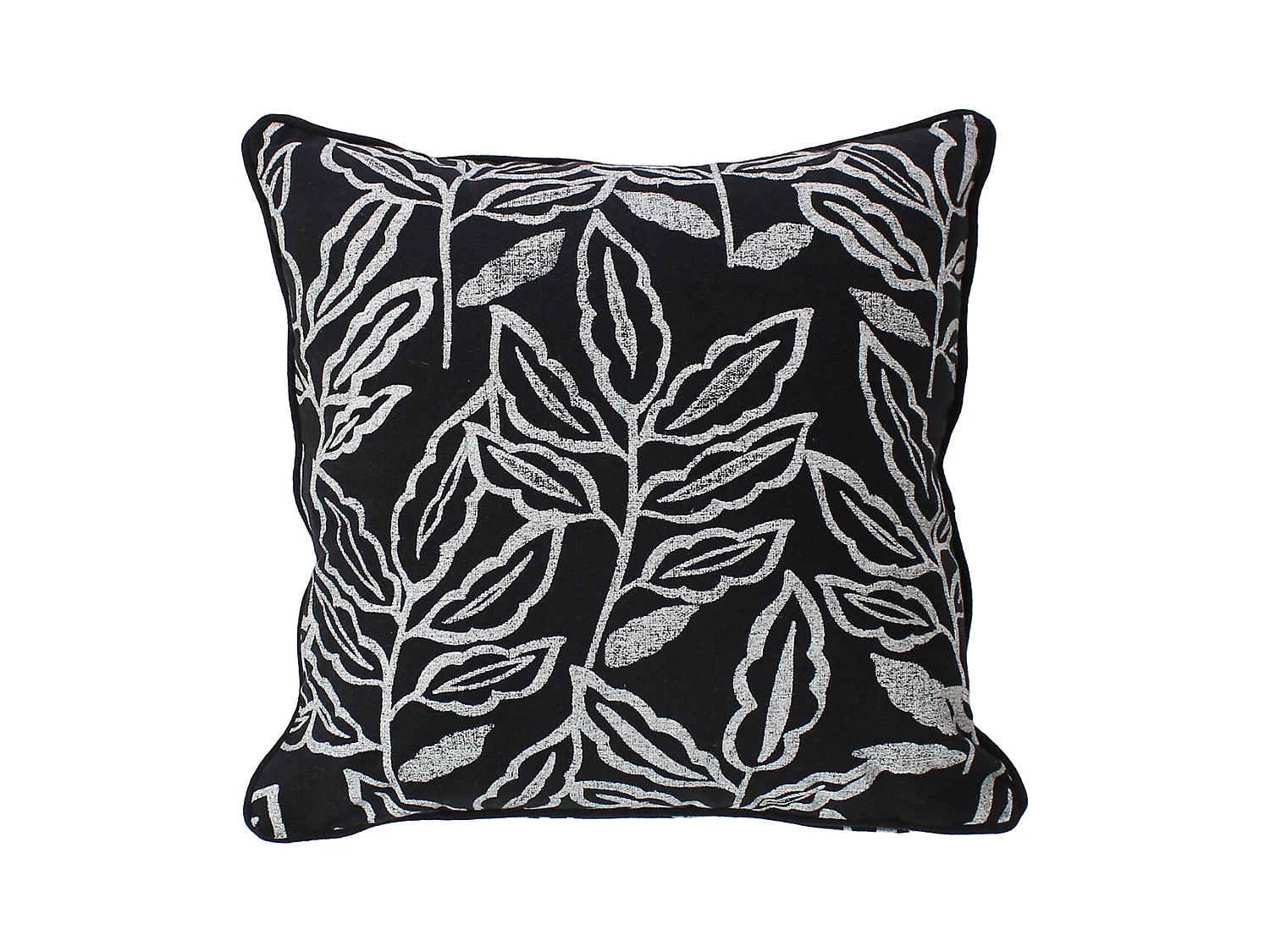 Coussin déhoussable en coton recyclé Chambray