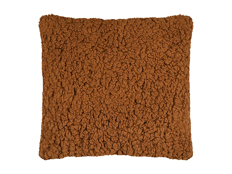 Coussin carré moelleux fausse fourrure