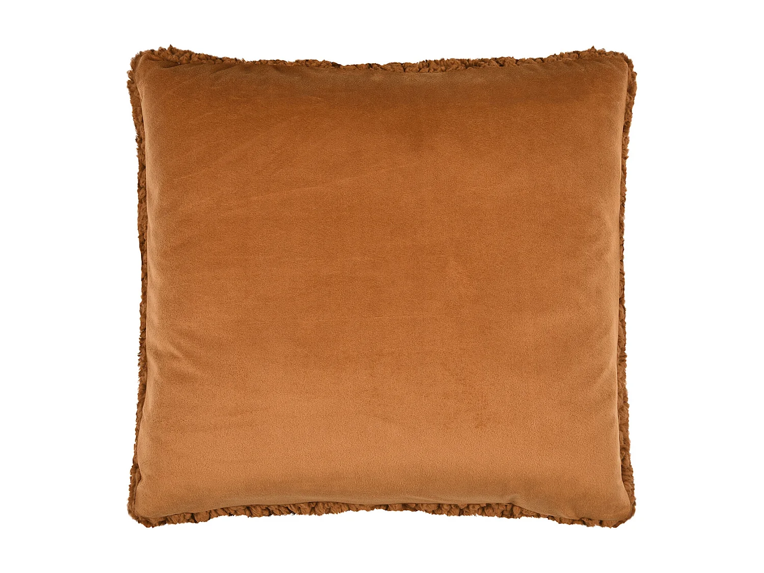 Coussin carré moelleux fausse fourrure
