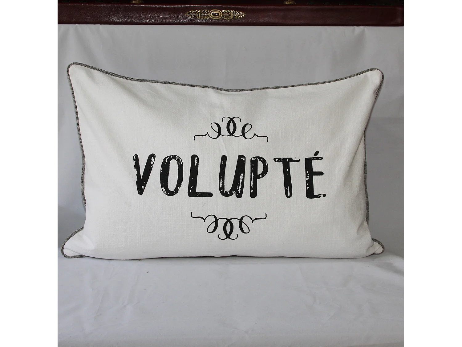 Coussin déhoussable et passepoilé