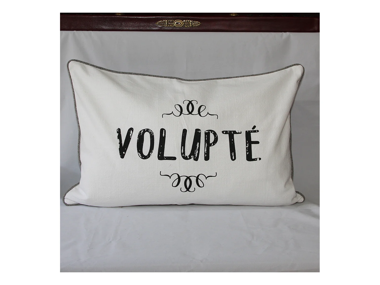 Coussin déhoussable et passepoilé