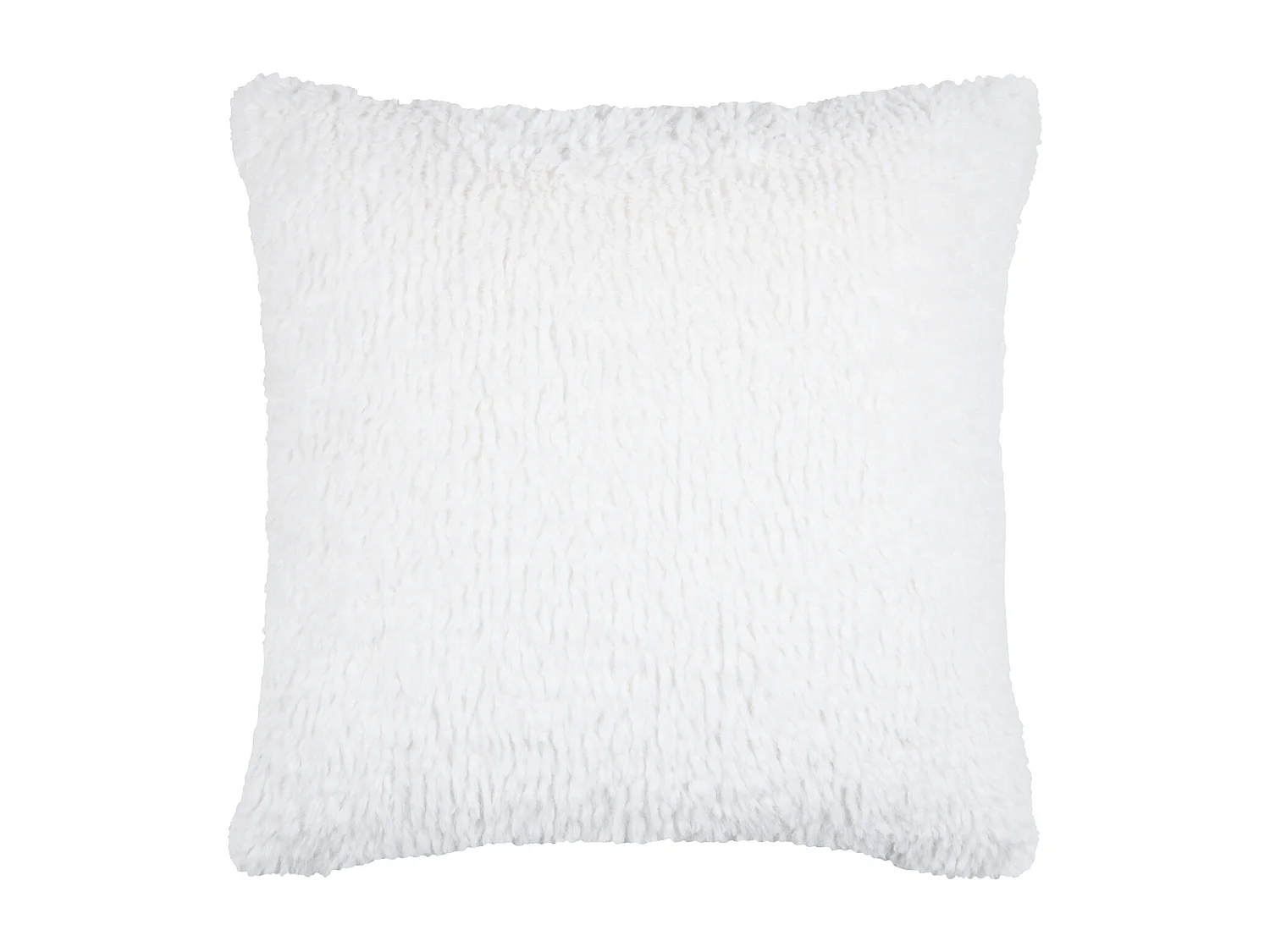 Coussin carré fausse fourrure avec recto velours