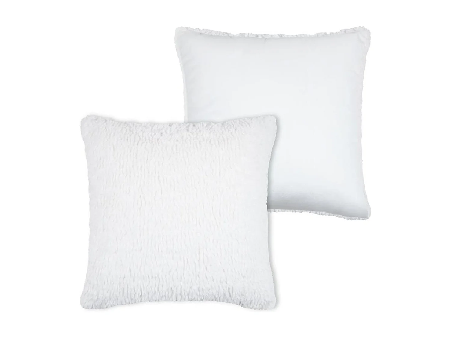 Coussin carré fausse fourrure avec recto velours