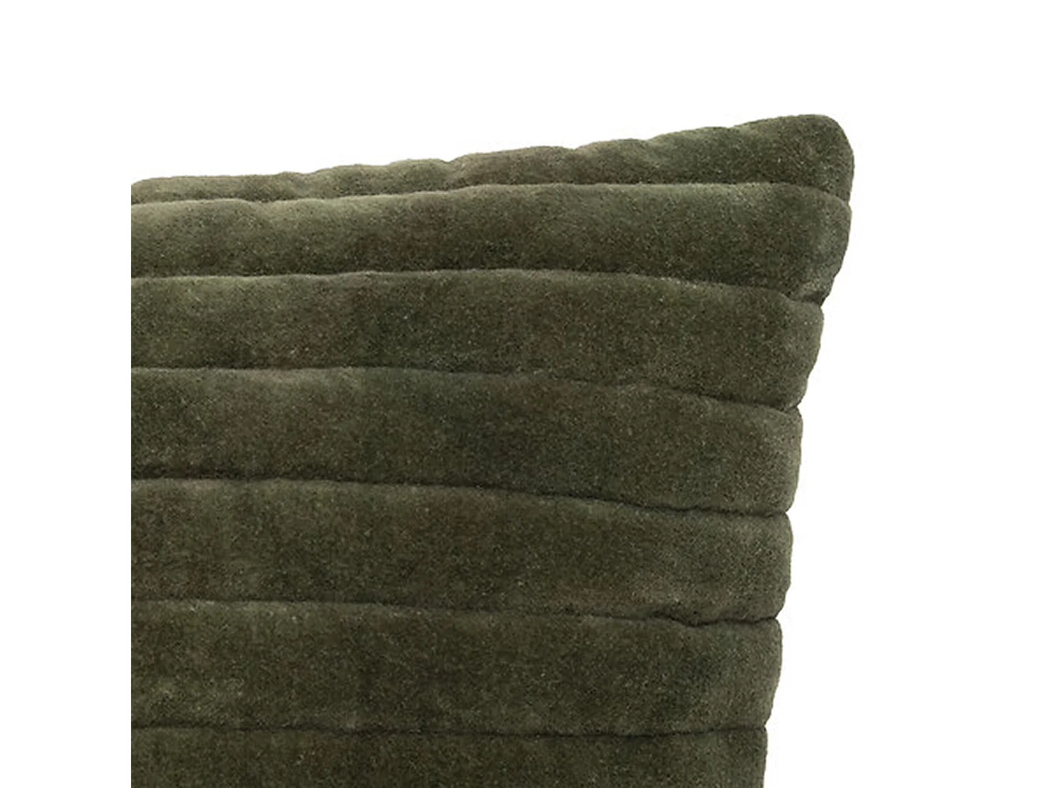 Coussin Déco Matelassé "Family Corner" 45x45cm Kaki