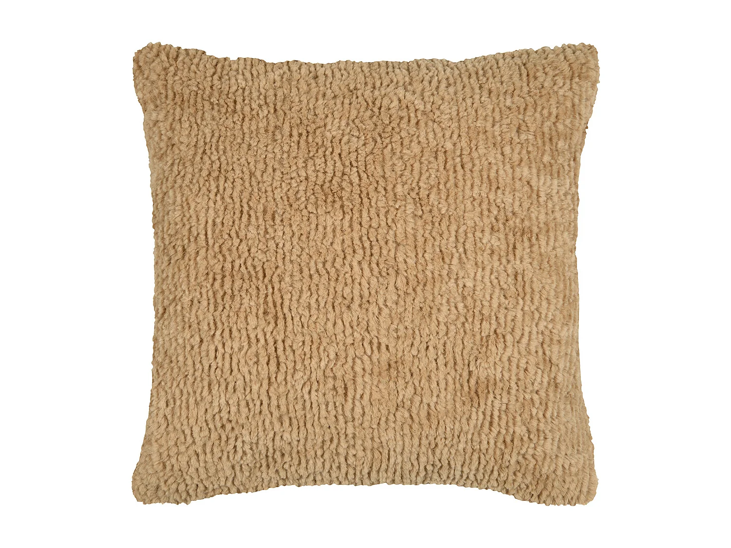 Coussin carré fausse fourrure avec recto velours