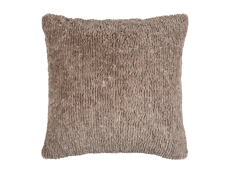 Coussin carré fausse fourrure avec recto velours