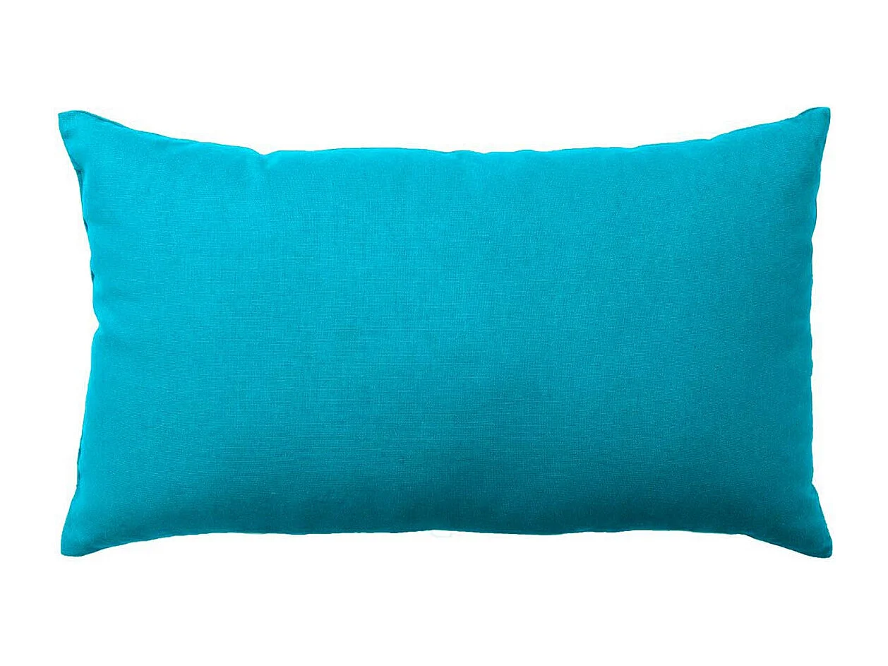 Coussin Déco Uni "Panama" 30x50cm Turquoise