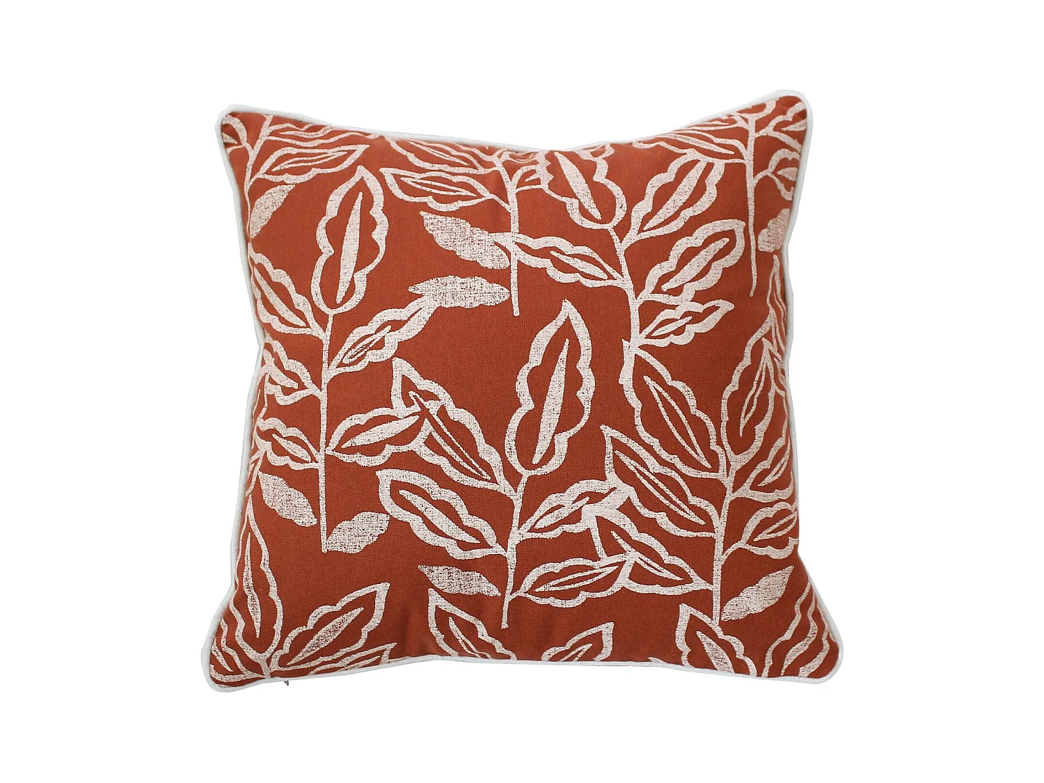 Coussin déhoussable en coton recyclé Chambray