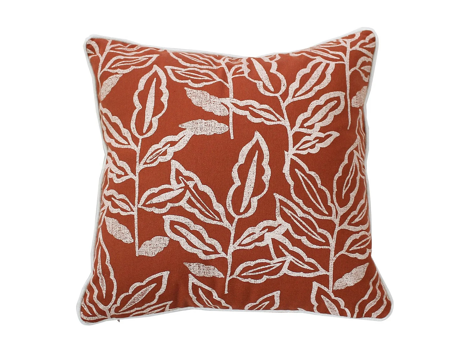 Coussin Déco à Motifs "Lodge" 40x40cm Terracotta