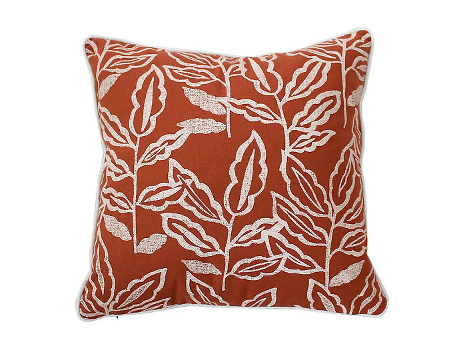 Coussin Déco à Motifs "Lodge" 40x40cm Terracotta