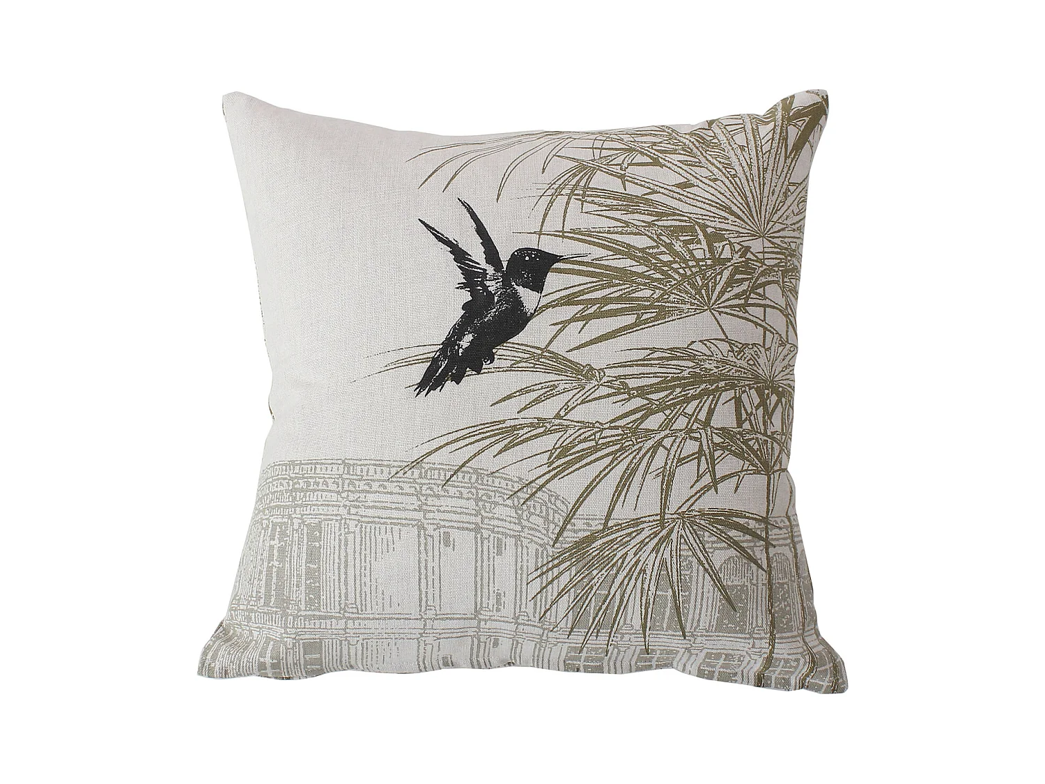 Coussin carré imprimé nature