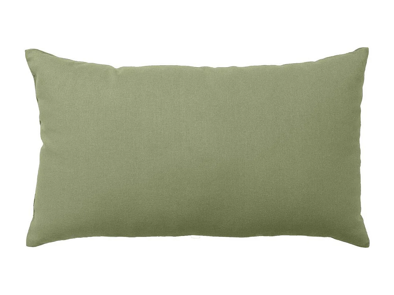 Coussin Déco Uni "Panama" 30x50cm Vert Olive