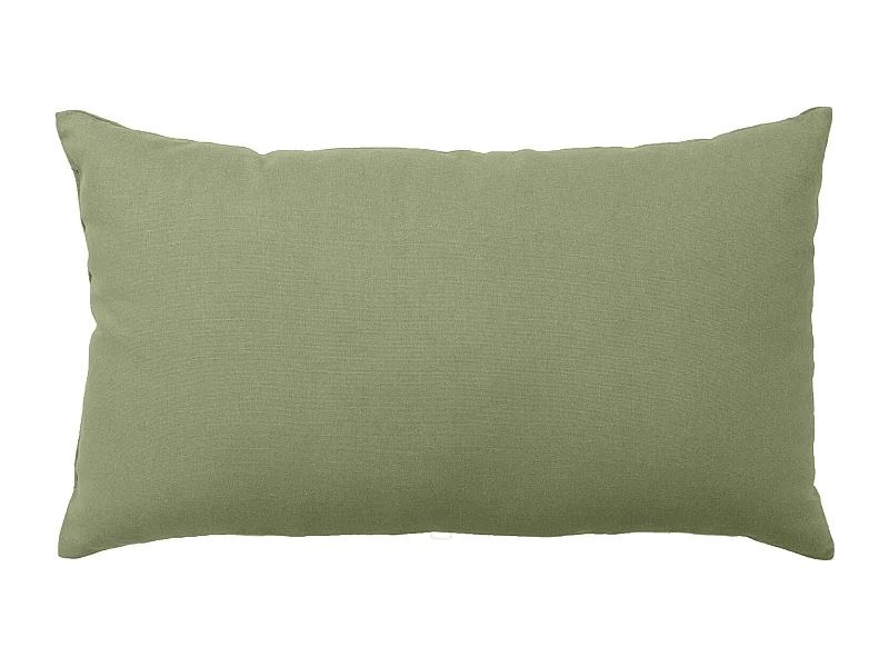 Coussin Déco Uni "Panama" 30x50cm Vert Olive