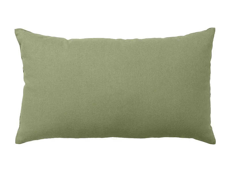 Coussin Déco Uni "Panama" 30x50cm Vert Olive