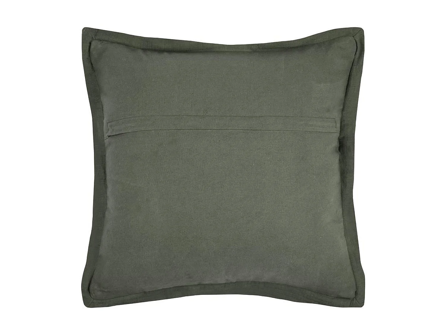 Coussin carré uni en gaze de coton surpiquée