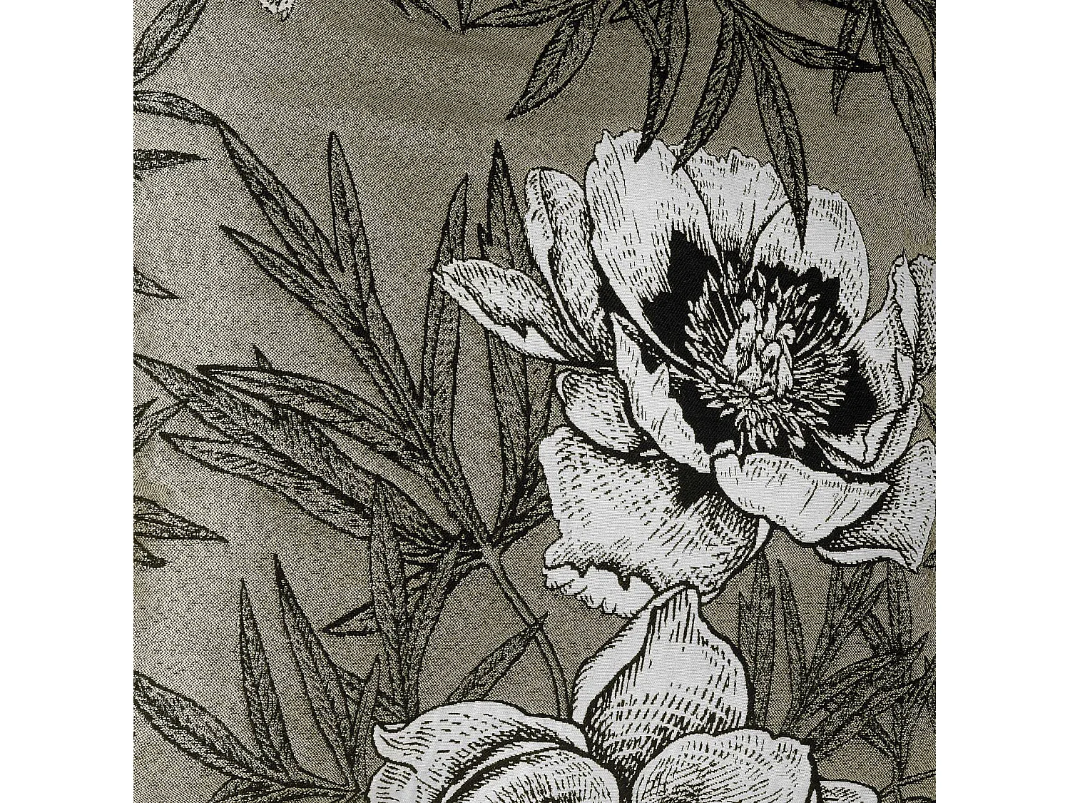 Cojín con ribete y estampado floral