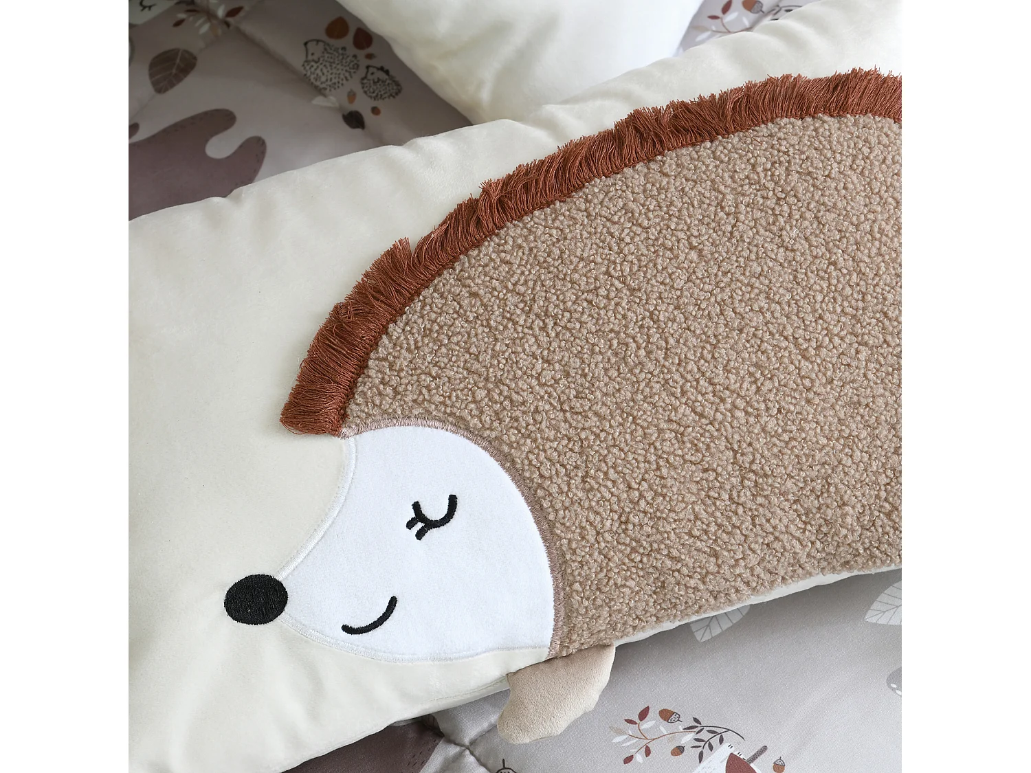 Cojín rectangular para niños erizo