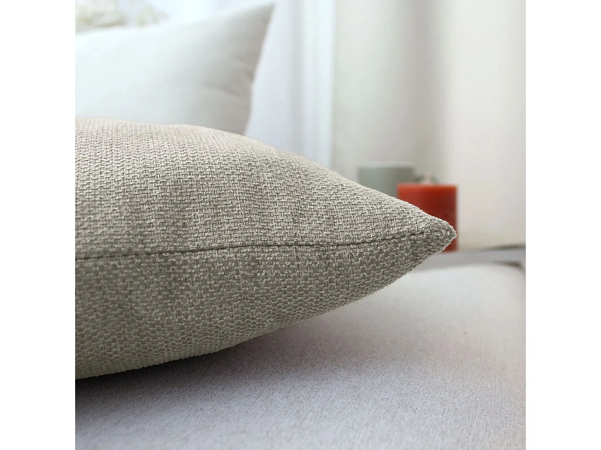 Couin Déco en Velour "Lagarta" 40x40cm Naturel