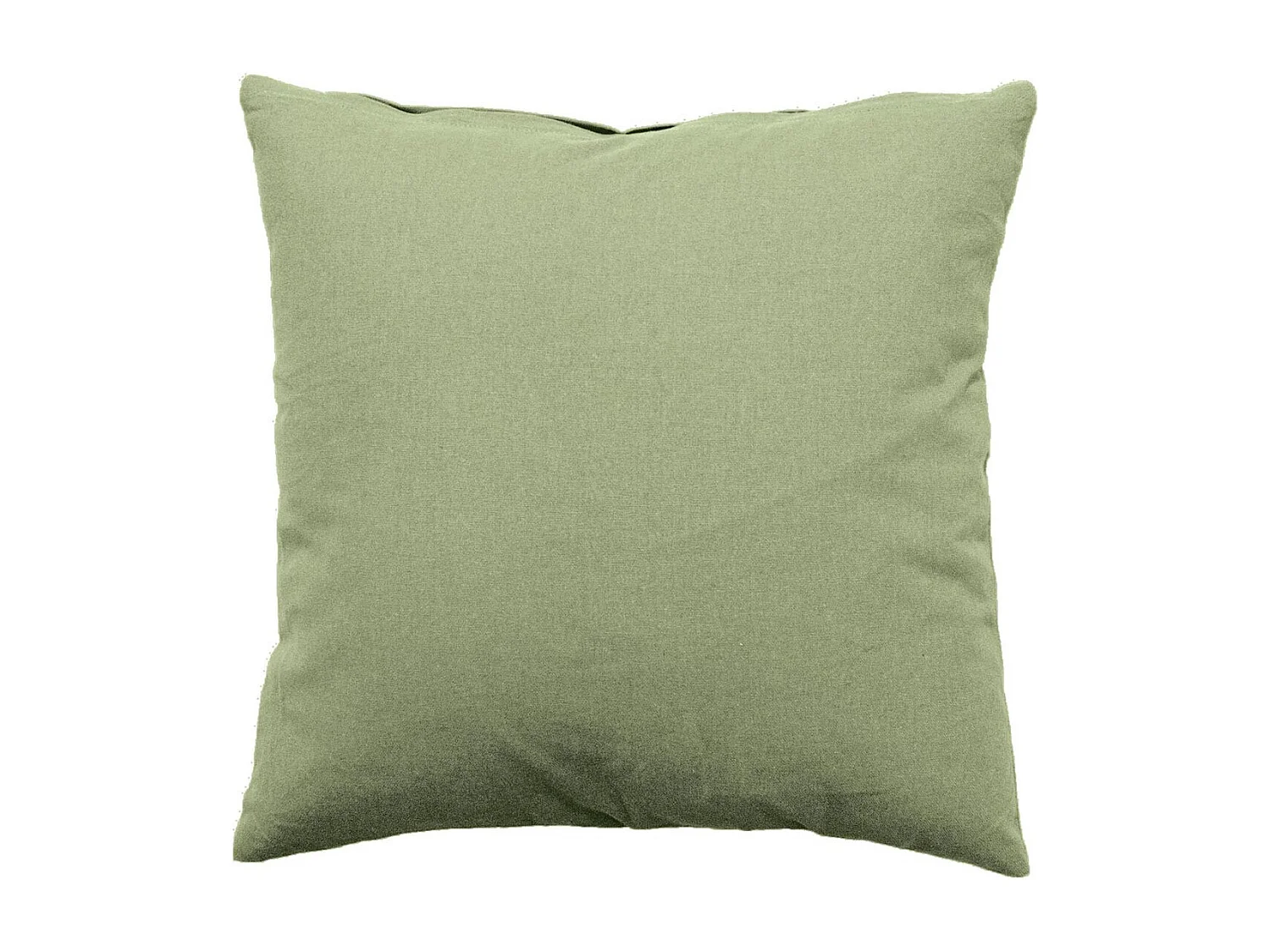 Coussin Déco Uni Déhoussable "Panama" 60x60cm Vert Olive