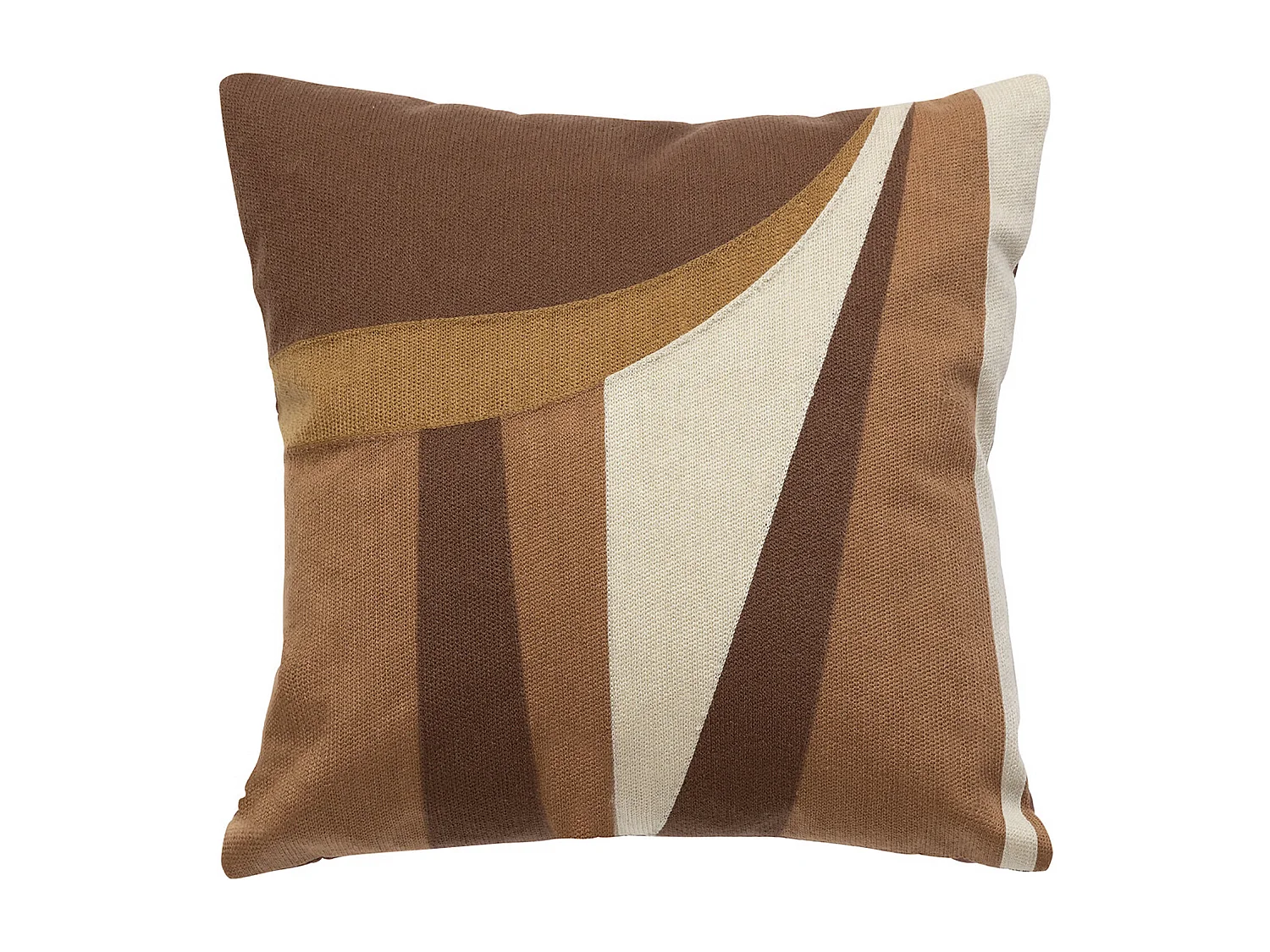 Coussin Déco Imprimé "Hary" 45x45cm Marron