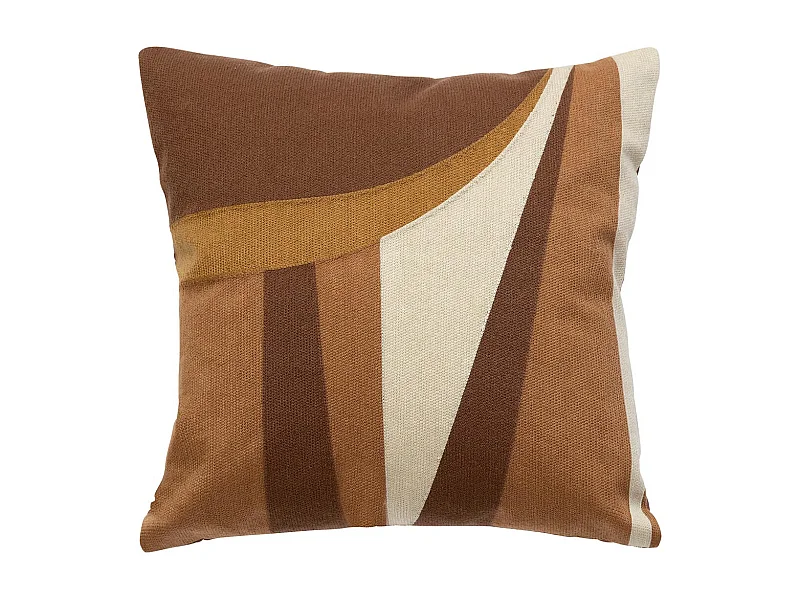 Coussin Déco Imprimé "Hary" 45x45cm Marron