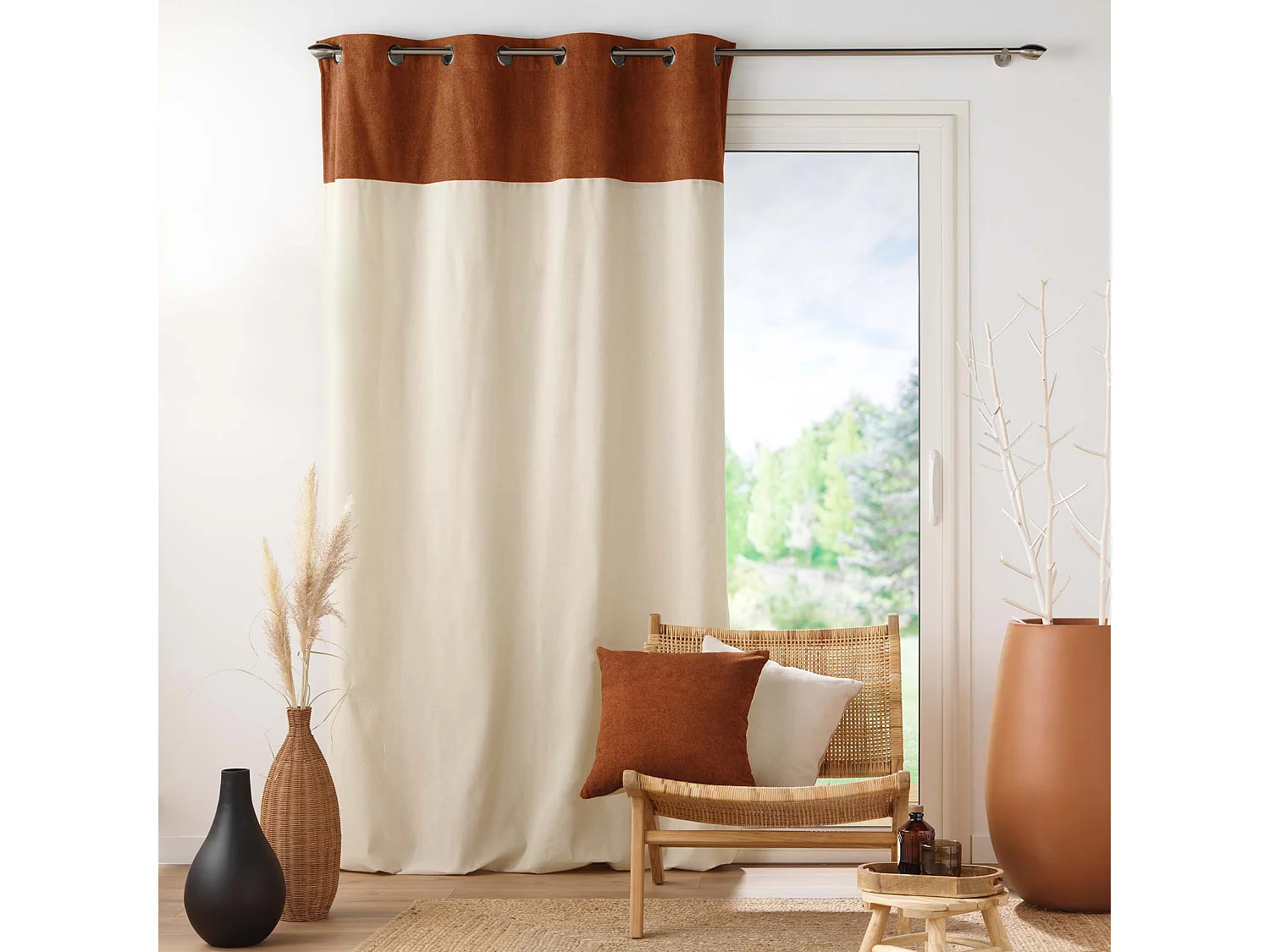 Coussin Déco Bouclette "Tessa" 45x45cm Camel