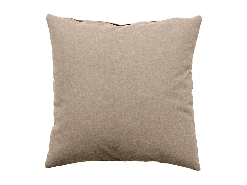 Coussin Déco Uni Déhoussable "Panama" 60x60cm Naturel