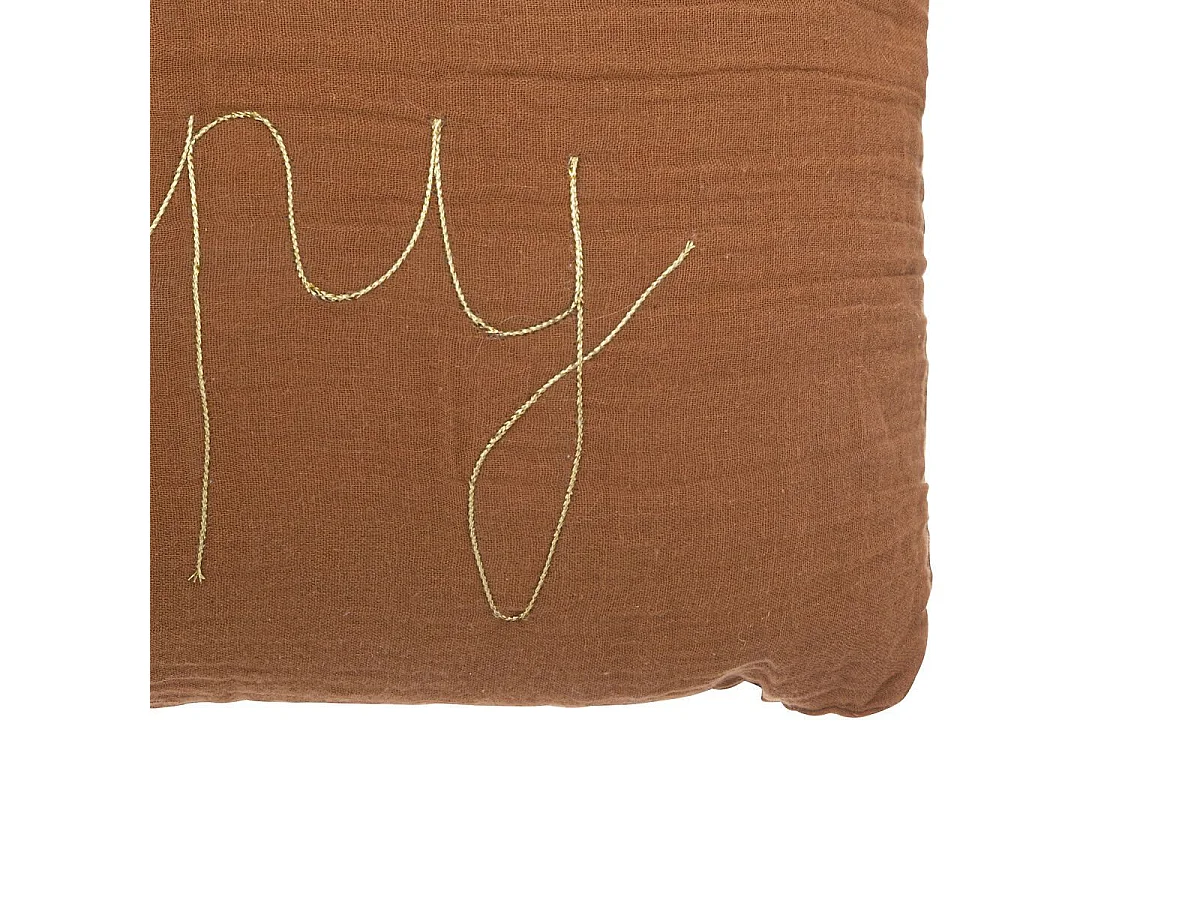 Coussin Déco "Lili" 30x50cm Marron