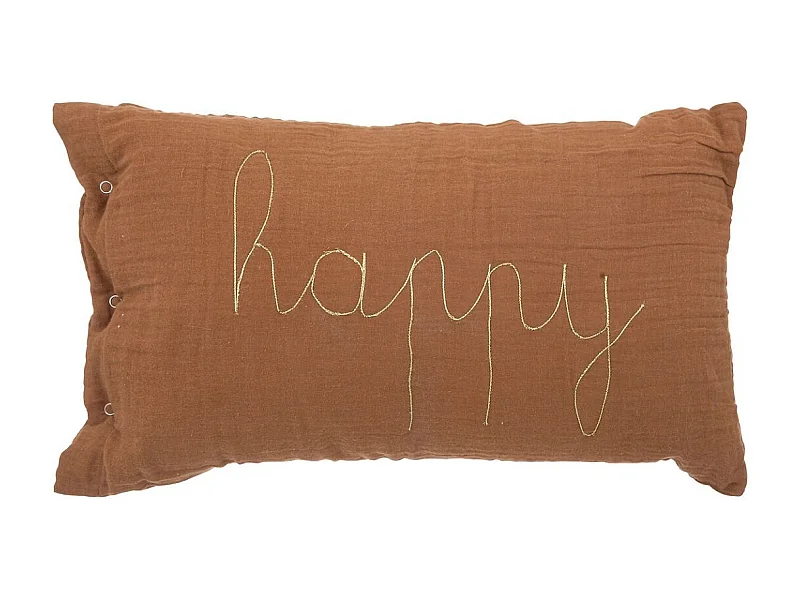 Coussin Déco "Lili" 30x50cm Marron