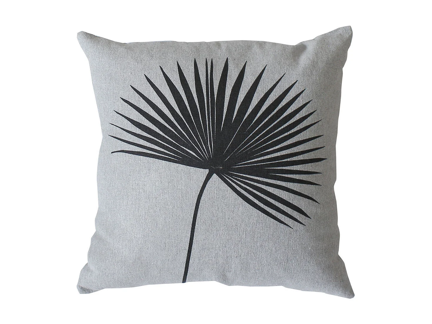 Coussin Déco Imprimé "Baya" 40x40cm Gris Clair