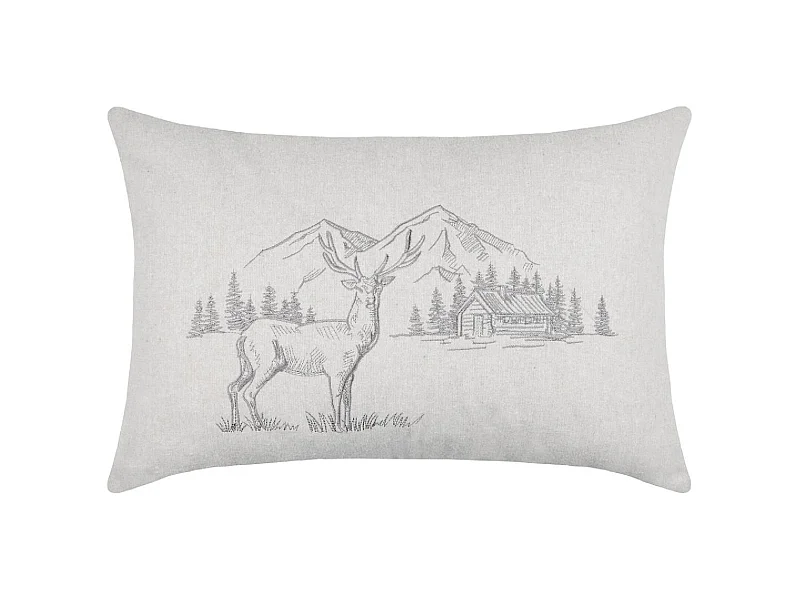 Cojín rectangular ciervo espíritu chalet bordado
