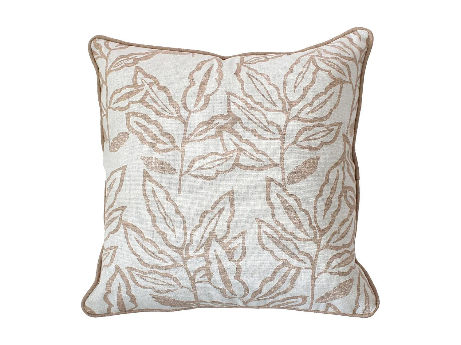 Coussin Déco à Motifs "Lodge" 40x40cm Écru