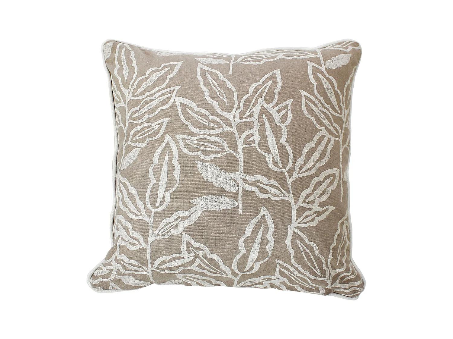 Coussin déhoussable en coton recyclé Chambray