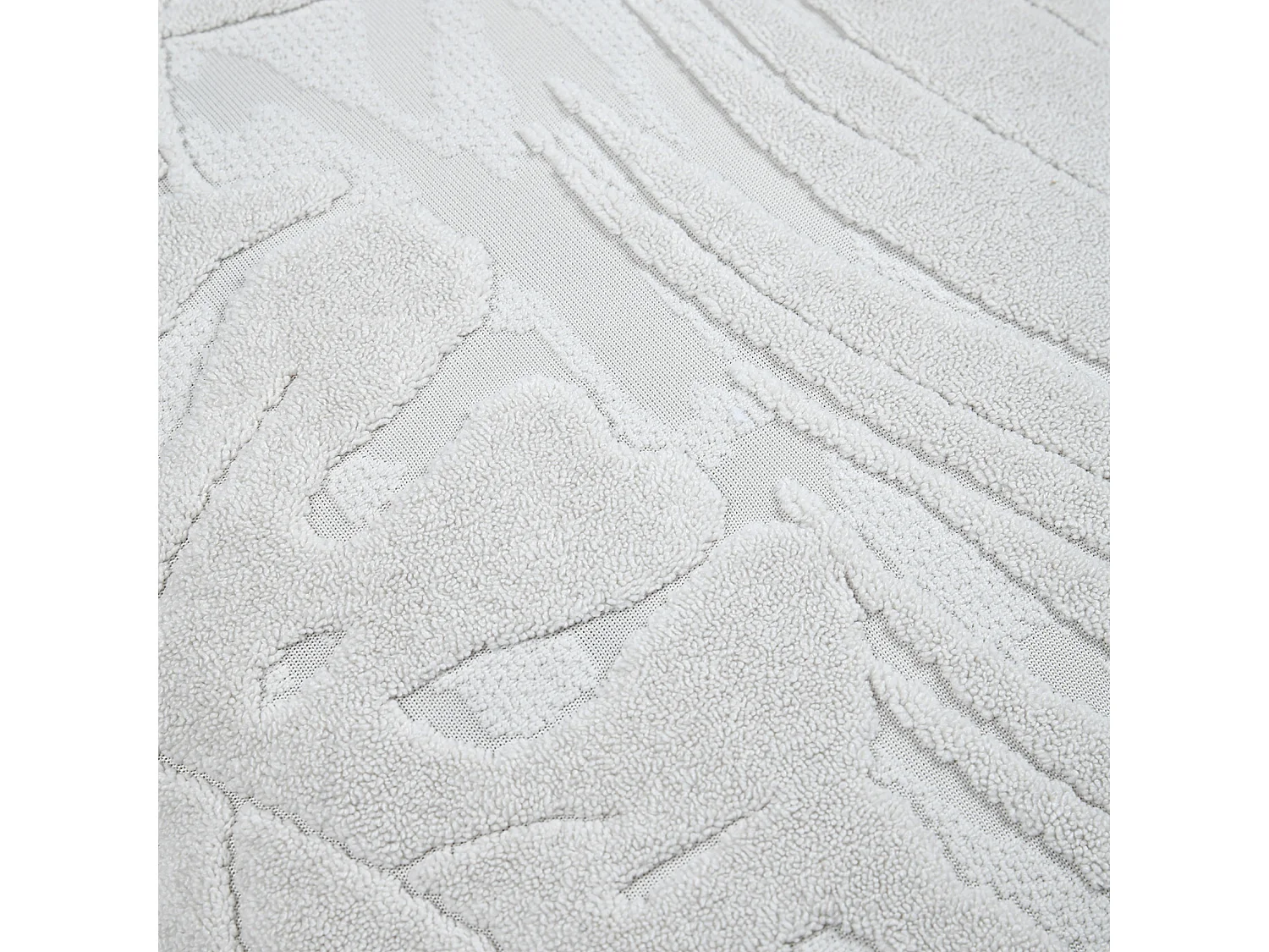 Cojín cuadrado efecto terciopelo con diseño tropical en relieve