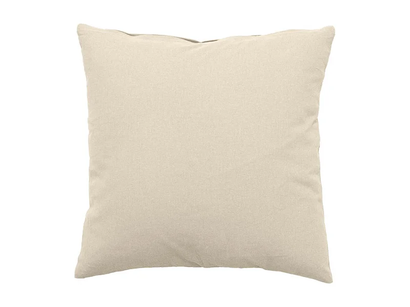 Coussin Déco Uni Déhoussable "Panama" 40x40cm Écru