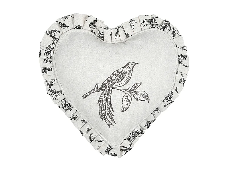 Coussin coeur style campagne chic